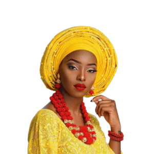 Beaded Aso-Oke Gele & Ipele Set